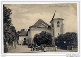 CPA  95 - ANDILLY - L'Eglise St Médard ( Animée) - Other & Unclassified