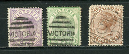 AUSTRALIE - VICTORIA - VICTORIA  - N° Yvert 70+72+76+ Obli. - Usados