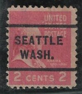 USA United States Precancel Stamp Seattle / Washington - Vorausentwertungen