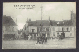 CPA 62 - SAMER - LA PLACE - L'ENTREE DE LA RUE DE BOULOGNE ET L'HOTEL DU CROISSANT - Samer