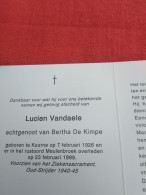Doodsprentje Lucien Vandaele / Kuurne 7/2/1926 - 23/2/1999 ( Bertha De Kimpe ) - Religion & Esotérisme