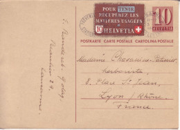 Europe - Suisse - Entier - Lausanne 13-06-1942 - 7698 - Stamped Stationery