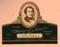 Etiquette De Champagne  "Charles Heidseick  Cuvée  Charlie  1983 - Champagne