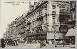 CPA CARTE POSTALE BELGIQUE BRUXELLES BOULEVARD ANSPACH LE GRAND BAZAR 1907 - Autres & Non Classés