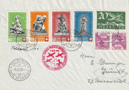 Suisse Lettre Aviation Samaden 1940 - Poststempel