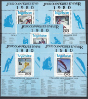 Olympia1980:  Togo  6 SoBl **, Perf. - Invierno 1980: Lake Placid