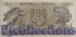 ITALIA - ITALY 500 LIRE 23/04/1975 PICK 93b VF RARE - 500 Liras