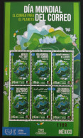 MEXICO 2022 MINI SHEET WORLD POST DAY UPU Common Design Ltd. 6 Lang. Stamps MNH - Emissioni Congiunte