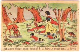 CPA Carte Postale, Illustrateur / Superluxe / DISNEY 2 - Blanche-Neige Ayant échappé à La Reine, S'enfuit Dans La Forêt. - 1900-1949