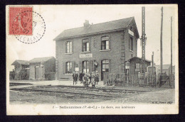 CPA 62 - SALLAUMINES - LA GARE VUE INTERIEURE - PETITS DEFAUTS - Andere & Zonder Classificatie