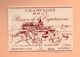 Etiquette De Champagne  " JACQUINOT  Réserve De La Capitainerie - Champagne