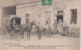 80 BERNAVILLE  -  DECAGNY-VASSEUR  -  Correspondant Du Chemin De Fer  -  Débitant - Aubergiste - Epicier - Faiencier  - - Autres & Non Classés