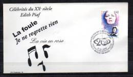 FDC, Personnalités Du 20e Siècle Edith Piaf, 2871   Chanson Française - Musique