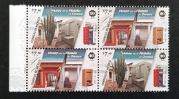 MEXICO 2018 MUSEUM OF PHILATELIA Issue, Ltd. Ed. Stamp Block, Diff. Checkerboard Pos., Mint NH Unmounted - Mexiko