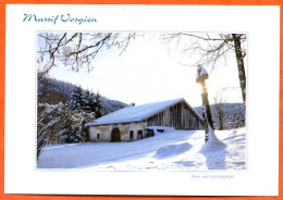 88 Massif Vosgien Ferme Montagne Calvaire Hiver Vosges Carte Vierge TBE - Autres & Non Classés