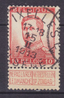 Belgium 1912 Mi. 100 I, 10c. Albert I. Deluxe IXELLESE (Elsene) 1913 Cancel - 1912 Pellens