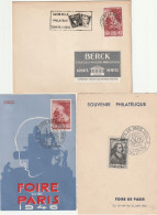 Exposition Philatélique, Salon De Paris, Foire De Paris , Carte Spéciale, Carte 1er Jour Journée Du Timbre 1946 Rodez - Brieven En Documenten