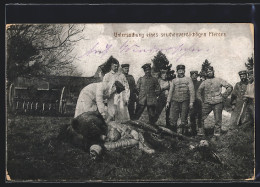 AK Tierarzt Bei Der Untersuchung Eines Seuchenverdächtigen Pferdes Der Pioniere  - War 1914-18