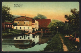 AK Kifissia, Blick über Das Wasser Auf Ein Gasthaus  - Grèce