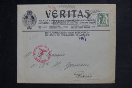 BELGIQUE - Enveloppe Commerciale De Anvers Pour Paris En 1941 - L 153260 - Covers & Documents