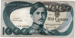 Portugal, Billet De 1000 Escudos De 1968 - Portugal