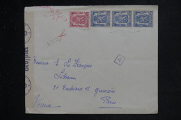 BELGIQUE - Enveloppe De Courtrai Pour Paris Avec Contrôle Postal - L 153261 - Covers & Documents