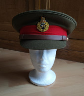 Casquette De Général Britannique Officier Armée Années 1940 Kaki Peak  ( Rerpo ) - Uniformen