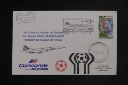 AVIATION - Carte Du Vol Spécial Concorde  Paris / Buenos Aires En 1978 - Coupe Du Monde De Football - L 153263 - Concorde