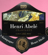 Etiquette De Champagne  " HENRI  ABELE   Fresque De Raphael GIERA - Champagner