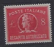 Italy 1947 Italia Turrita (**) MNH  Mi. 8 - Fiscales