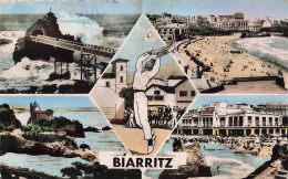 FRANCE - Biarritz - Multivues - Colorisé -  Carte Postale Ancienne - Biarritz