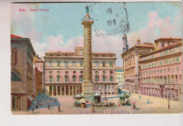 ROMA  PIAZZA COLONNA  ILLUSTRATA ILLUSTRATORI  VG  1904 - Orte & Plätze