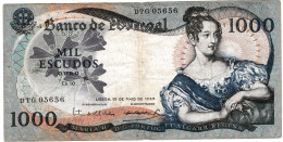 Portugal, Billet De 1000 Escudos De 1967 - Portugal