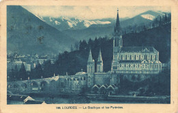 FRANCE - Lourdes - La Basilique Et Les Pyrénées -  Carte Postale Ancienne - Lourdes