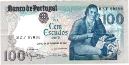 Portugal, Billet De 100 Escudos De 1981 - Portugal