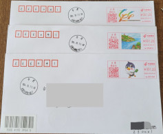 China Cover 2024 Best Postal Selection (Hefei) Color Postage Machine Stamp First Day Actual Seals (Set Of 3) - Covers