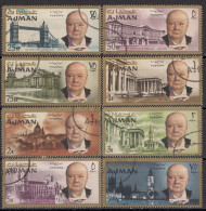 AJMAN 85-92,used - Sir Winston Churchill