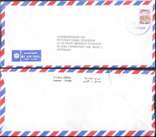 Jordan Al Shumaysani Cover Mailed To Germany 1993. 240F Rate - Jordan