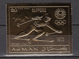 Olympia1972:  Ajman  Goldmarke **, Perf. - Hiver 1972: Sapporo