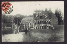 CPA 62 - TILQUES - ECOLE DES FILLES - EGLISE - Autres & Non Classés