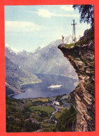 Norvège Fjord De Geiranger Pub Protéosulfan Médical Pharmacie - Werbepostkarten