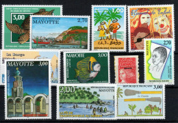 Mayotte - Année 1998 N** MNH Luxe Complète , YV 52 à 61A , 11 Timbres , Cote 22,40 Euros - Ungebraucht
