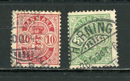 DANEMARK : DIVERS N° Yvert 35a+36a  Obli. - Used Stamps