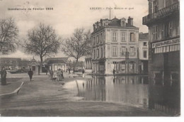 ANGERS INONDATION DE FEVRIER  1904  PLACE MOLIERE ET QUAI - Angers