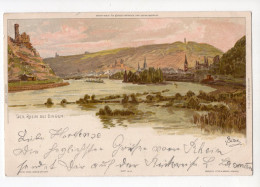 140 - Der Rhein Bei BINGEN *litho*1897* - Autres & Non Classés