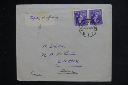 BELGIQUE - Enveloppe De Bruxelles Pour La France En 1951 - L 153267 - Storia Postale