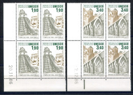 RC 27796 FRANCE N° 91 / 92 - TIMBRES DE SERVICE UNESCO COIN DATÉ DU 20.11.86 + 2.12.86 NEUF ** TB - Service