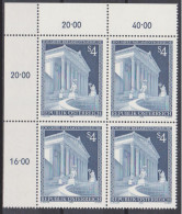 1983 , Mi 1760 ** (1) - 4er Block Postfrisch - 100 Jahre Parlamentsgebäude , Wien - Neufs