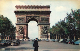 FRANCE - Paris - Vue Sur L'arc De Triomphe - Animé - Colorisé -  Carte Postale Ancienne - Autres Monuments, édifices