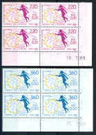 Delcampe - RC 27797 FRANCE N° 100 / 101 - TIMBRES DE SERVICE UNESCO COIN DATÉ DU 18.1.89 + 25.1.89 NEUF ** TB - Dienstmarken